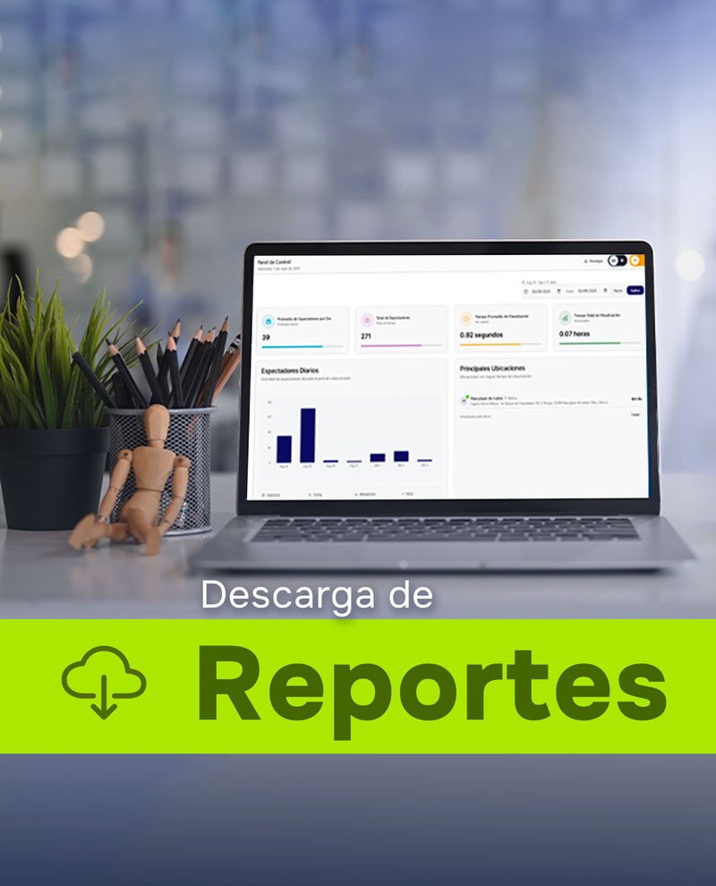 Una portátil que muestra en la pantalla la interfaz de la plataforma de analíticos en tiempo real.